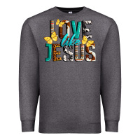 Charcoal Heather Love Like Jesus Premium Sweatshirt - LillyAllenDesigns