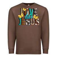 Chestnut Love Like Jesus Premium Sweatshirt - LillyAllenDesigns