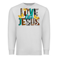Dove Grey Love Like Jesus Premium Sweatshirt - LillyAllenDesigns