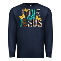 Navy Love Like Jesus Premium Sweatshirt - LillyAllenDesigns