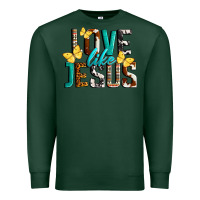 Sports Green Love Like Jesus Premium Sweatshirt - LillyAllenDesigns