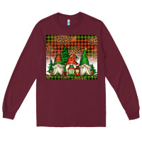 Burgundy Christmas gnomes Long Sleeve Tee - Jasminsmagicworld