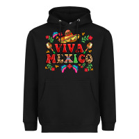 Black viva mexico Heavyweight Hoodie - LillyAllenDesigns