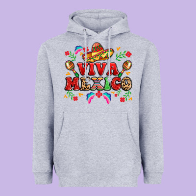 Viva Mexico Heavyweight Hoodie Designed By Lillyallendesigns