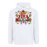 White viva mexico Heavyweight Hoodie - LillyAllenDesigns