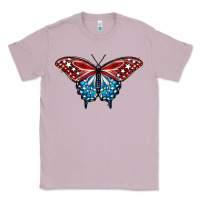 Lilac Patriotic American Flag Butterfly 4th of July Classic Tee - LillyAllenDesigns