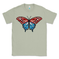 Matcha Patriotic American Flag Butterfly 4th of July Classic Tee - LillyAllenDesigns