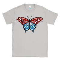 Moon Dust Patriotic American Flag Butterfly 4th of July Classic Tee - LillyAllenDesigns