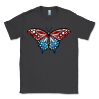 Smoke Patriotic American Flag Butterfly 4th of July Classic Tee - LillyAllenDesigns