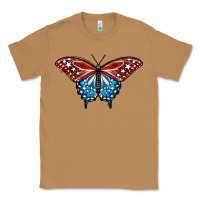 Toasted Coconut Patriotic American Flag Butterfly 4th of July Classic Tee - LillyAllenDesigns