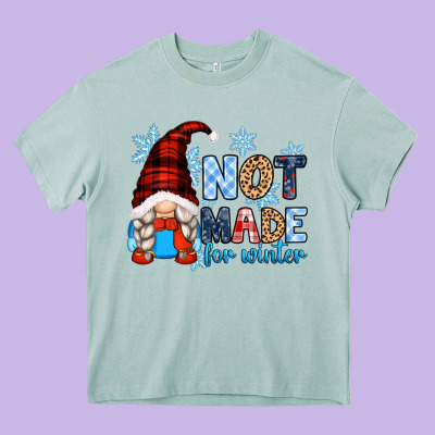 Not Made For Winter With Gnome Heavy Core Tee Designed By Zillion Design Studio