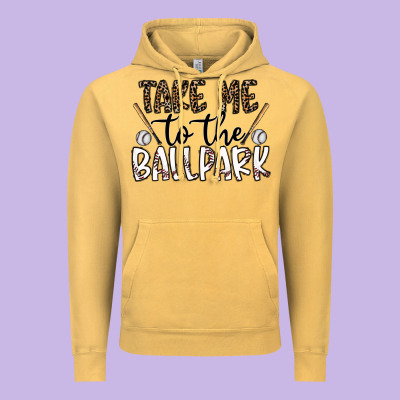 Take Me To The Ballpark Vintage Hoodie Designed By Cowhidedigitalart