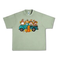 Oil Green fall gnomes truck pumpkin sunflowers Urban Heavy Tee - Artiststas