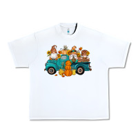 White fall gnomes truck pumpkin sunflowers Urban Heavy Tee - Artiststas