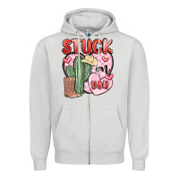 Dove Grey stuck on you Zipper Hoodie - MaliasSmallBusiness