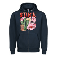 Navy stuck on you Zipper Hoodie - MaliasSmallBusiness