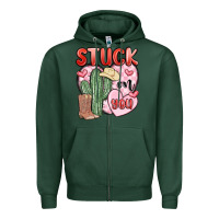 Sports Green stuck on you Zipper Hoodie - MaliasSmallBusiness