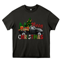 Asphalt merry christmas with black truck Heavy Core Tee - Zillion Design Studio