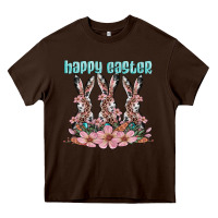 Chocolate Brown happy easter bunny Heavy Core Tee - Artiststas