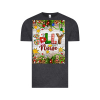 Christmas Jolly Nurse Vintage Tee | Teevron