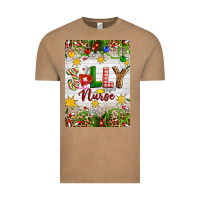 Vintage Coffee Christmas Jolly Nurse Vintage Tee - Artiststas