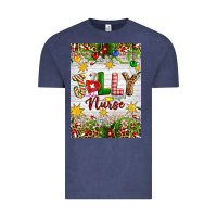 Vintage Denim Christmas Jolly Nurse Vintage Tee - Artiststas
