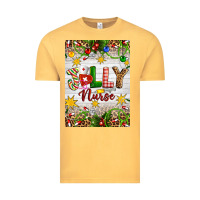 Vintage Mustard Christmas Jolly Nurse Vintage Tee - Artiststas