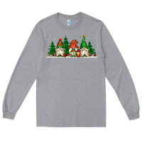 Heather Grey Christmas gnomes Long Sleeve Tee - Jasminsmagicworld