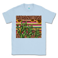 Dusty Blue cactus serape Classic Tee - AdoDesignShop