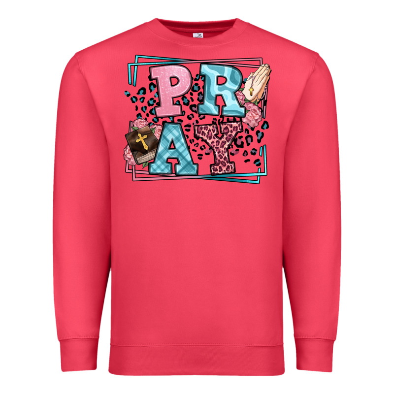 Pray Leopard Frame Premium Sweatshirt by LillyAllenDesigns | Teevron
