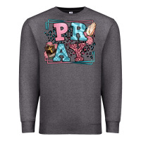 Charcoal Heather Pray leopard frame Premium Sweatshirt - LillyAllenDesigns