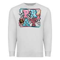 Dove Grey Pray leopard frame Premium Sweatshirt - LillyAllenDesigns