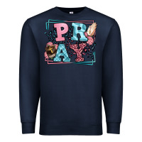 Navy Pray leopard frame Premium Sweatshirt - LillyAllenDesigns