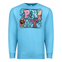 Ocean Blue Pray leopard frame Premium Sweatshirt - LillyAllenDesigns