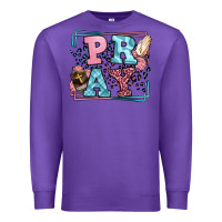 Purple Pray leopard frame Premium Sweatshirt - LillyAllenDesigns