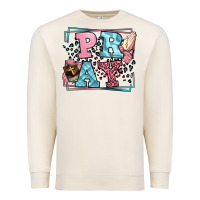 Sandshell Pray leopard frame Premium Sweatshirt - LillyAllenDesigns