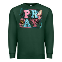 Sports Green Pray leopard frame Premium Sweatshirt - LillyAllenDesigns