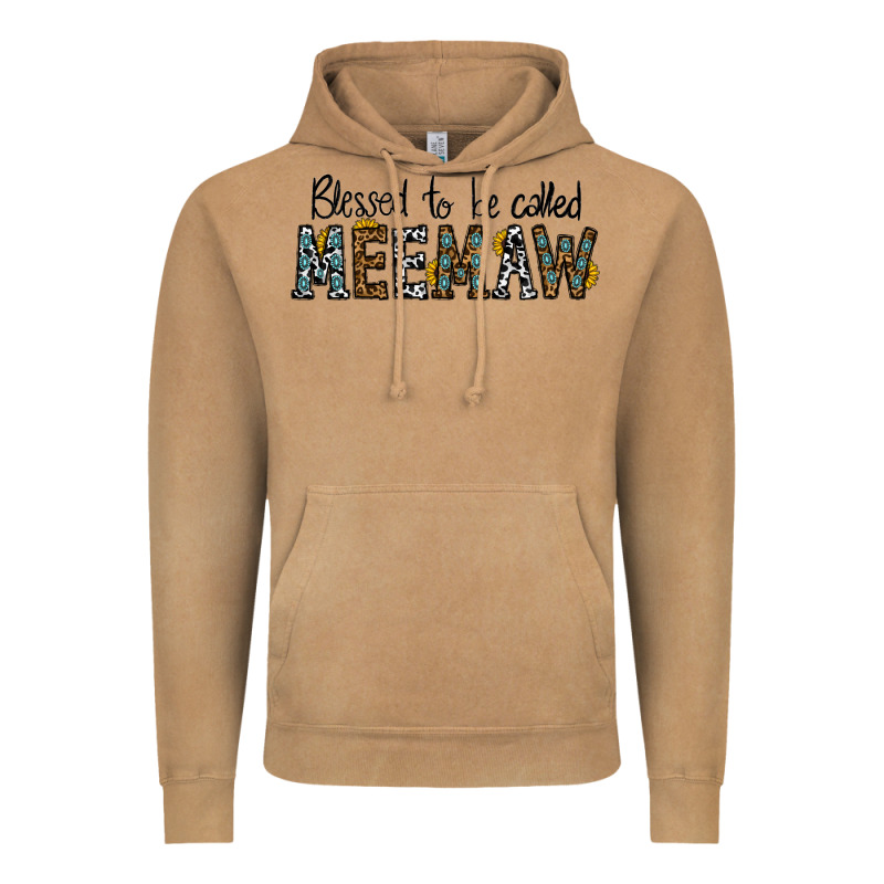Blessed Meemaw Vintage Hoodie by CowhideDigitalArt | Teevron