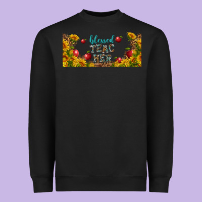 Blessed Teacher Libbey Glass Heavyweight Sweatshirt Designed By Bundleandbundleshop