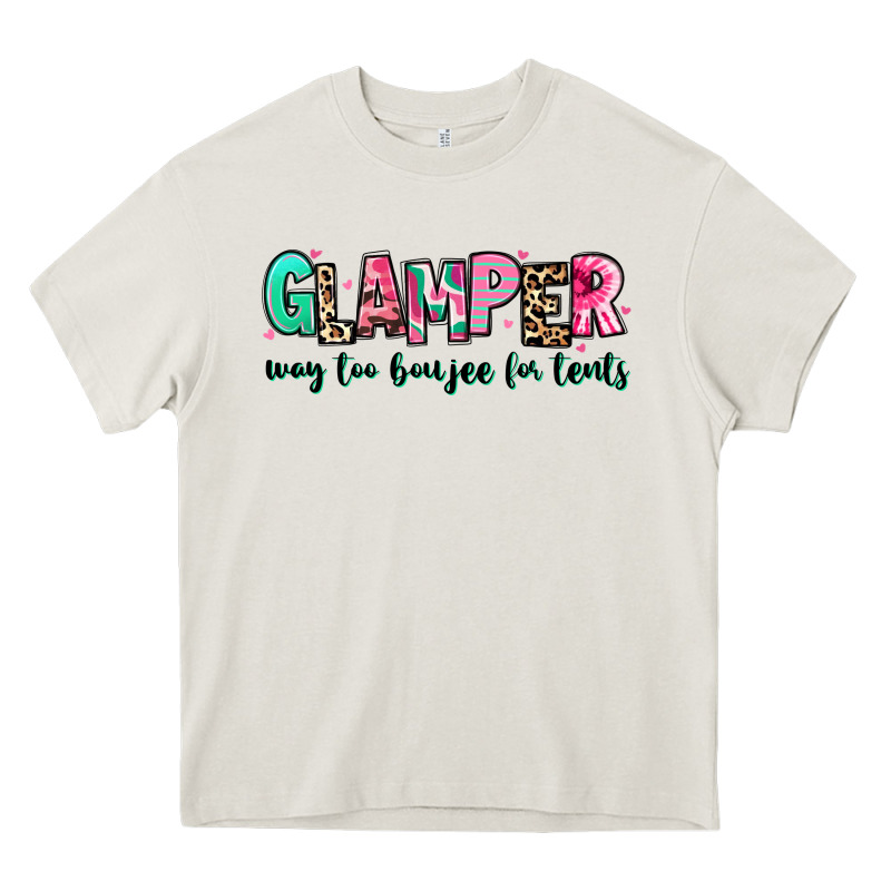 Glamper Way Too Boujee For Tents Heavy Core Tee by RanaPortraitStore | Teevron