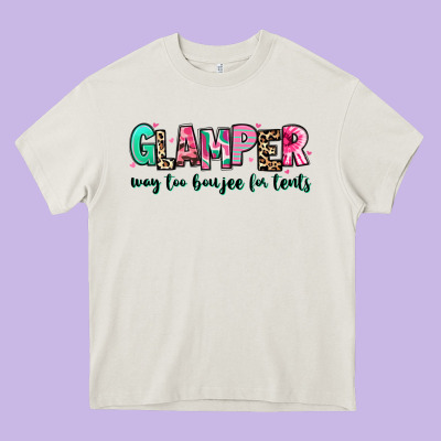 Heavy Core Tee glamper way too boujee for tents