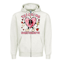Oatmeal Heather teaching sweethearts Zipper Hoodie - MaliasSmallBusiness