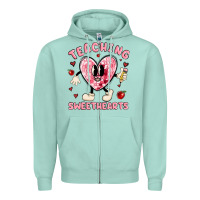 Seafoam teaching sweethearts Zipper Hoodie - MaliasSmallBusiness