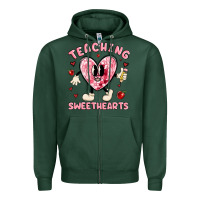 Sports Green teaching sweethearts Zipper Hoodie - MaliasSmallBusiness