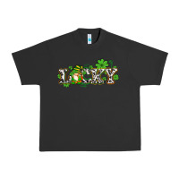 Pigment Black lucky with gnome and  shamrocks Urban Heavy Tee - AdoDesignShop