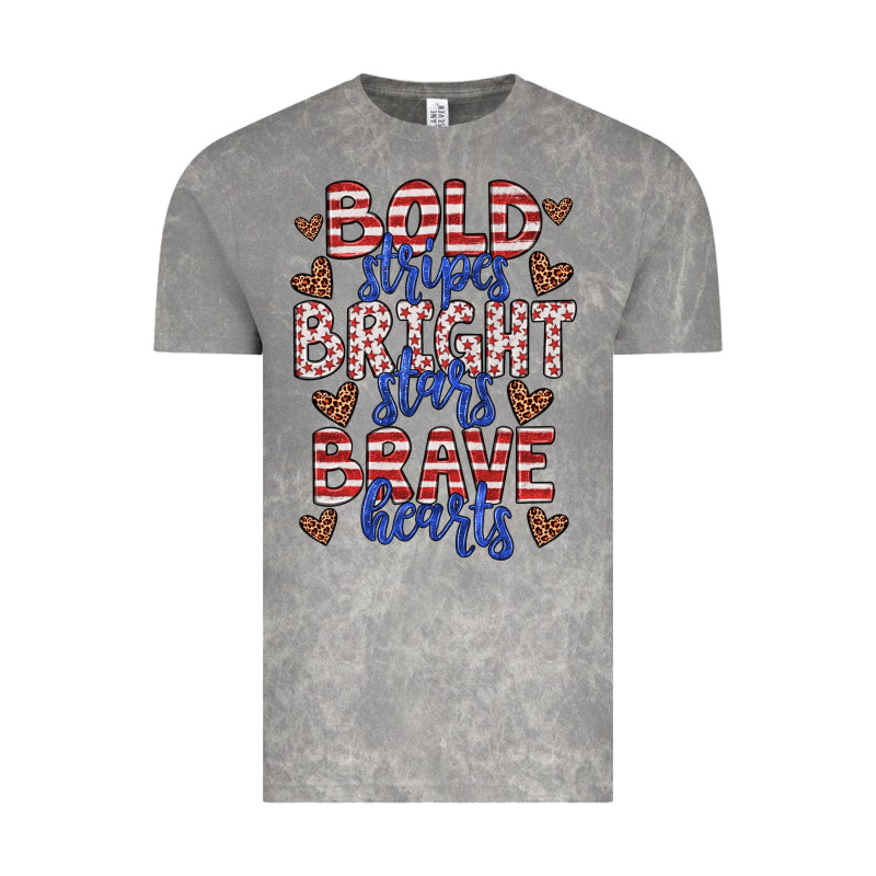 Bold Stripes Bright Stars Brave Hearts Vintage Tee by JahusDesignShop | Teevron