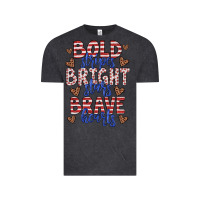 Vintage Black bold stripes bright stars brave hearts Vintage Tee - JahusDesignShop