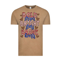Vintage Coffee bold stripes bright stars brave hearts Vintage Tee - JahusDesignShop