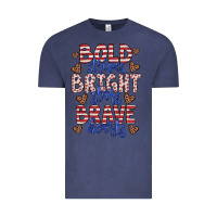 Vintage Denim bold stripes bright stars brave hearts Vintage Tee - JahusDesignShop