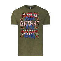 Vintage Olive bold stripes bright stars brave hearts Vintage Tee - JahusDesignShop